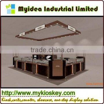 Myidea Specialized designed fatory retail creative wooden jewelry/watch kiosk