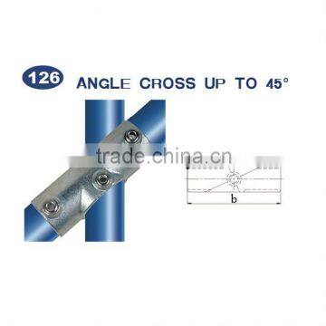 angel cross up to 45 malleable iron pipeclamp fitting