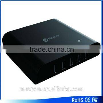 Maxnon 5 Port USB Charger,40W USB Wall Charger 5-Port USB Travel Wall Charger for IPad