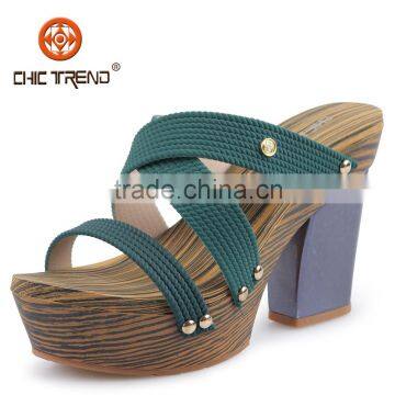 2015 high heels sandals fashion design melissa shoes cheap pvc shoes wood outsole ladies sandals