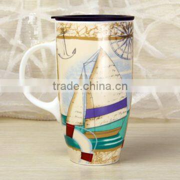 Cute Town Design Ceramic cup