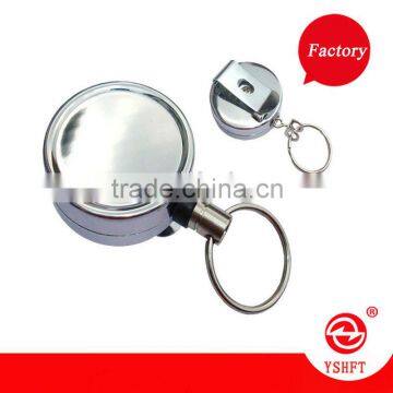 metal retractable key chains with big belt clip