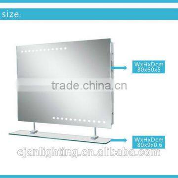 Bathroom Wall Mounted Rectangular Defogger Pad Led Dressing Mirror photo-3