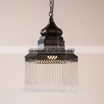 crystal pendant lighting for home dinning room decor E27 vintage lamp china supplier