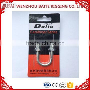 China Supplier For Sale Steel Electric Galvanized U-Bolt With Nut Hardware Carabiner Rigging Screw Galvan photo-2