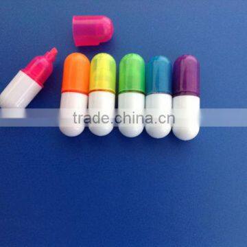 [Cixi factory] perfect promotional high quality non-toxic pill style highlighter marker