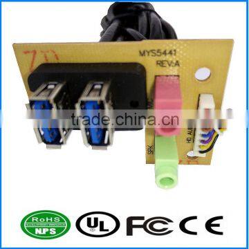 Dual USB3.0 HD AUDIO I/O Port All-in-one PC Case Panel Cable Front Panel Mount Cable