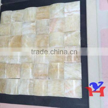 Yellow Onyx Square Mosaic