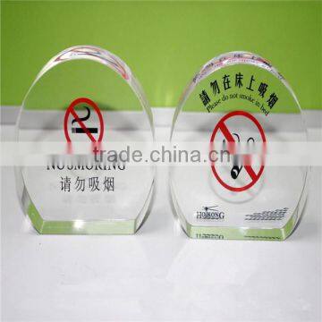 Custom-design No Smoking Acrylic Warning Board/No Smoke Warming Sign