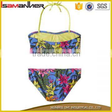 Secy Triangle Girl Bikinis Sexy Girl Bikini Kids Swimming Suits With Halter Supplier's Choice photo-2
