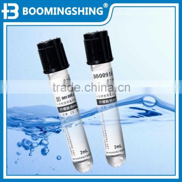 black cap Sodium Citrate 4NC vacuum blood collection tube