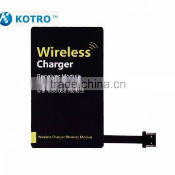 Certificated Ultra-thin Qi Wireless Charging Receiver Inductive Coil for all Micro 5pin Smart Phones