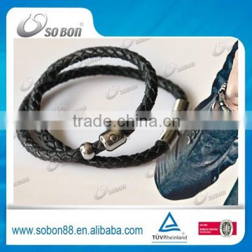 wrap genuine leather multi layer bracelet