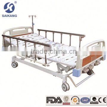 Hospital Furniture Detachable Stainless Steel 3 Cranks Hospital Bed photo-4