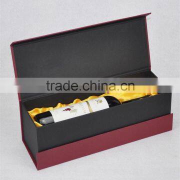 luxury cardboard wine gift box with magnetic lid