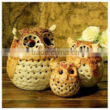 New coming ceramic ornaments owl crafts for sale