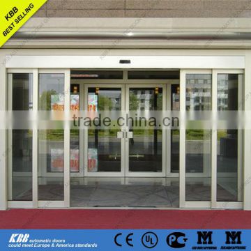 Automatic telescopic sliding door, tempered glass, CE certificate