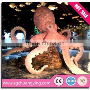 2016 electronic life-size aquarium glass fiber model animal octopus