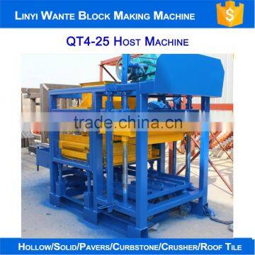 Linyi wante semi-automatic hollow paving cement concret block making machine in zambia