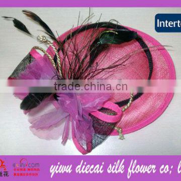 2013 Fashion millinery customized wedding sinamay fascinator