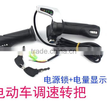 Electric bicycle handlebar with battery indicator