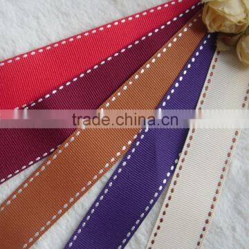 100% Polyester decoration Woven Dot Ribbon custom printed ribbon