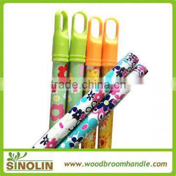 SINOLIN Broom Mop Metal Handle With flower PVC Cover Pipe Iron Pole