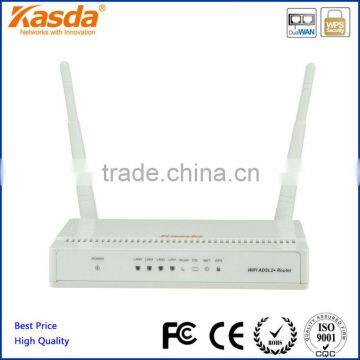 Kasda KW5829 wireless adsl/adsl2/adsl2+ moderm router 300mbps 1T1R wifi external antenna home automation gateway