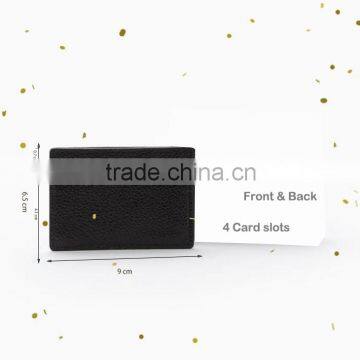 Super Thin Card Holder Top Pure Cow Leather Cheapest Simple Fashion Vogue Especial