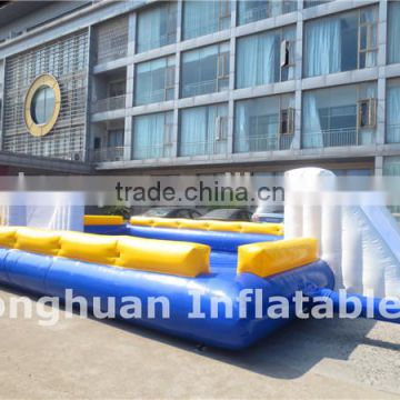 Exciting inflatable foosball court, inflatable human foosball games for sale