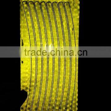 Blue Fluorescent Cycling Bicycle Bike Wheel Rim Decal Reflective Stickers photo-2