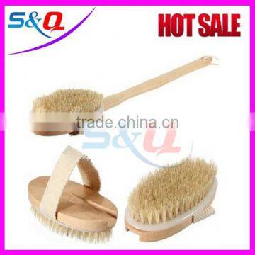 Bath Bristles Wood Body Brush With Long Handle