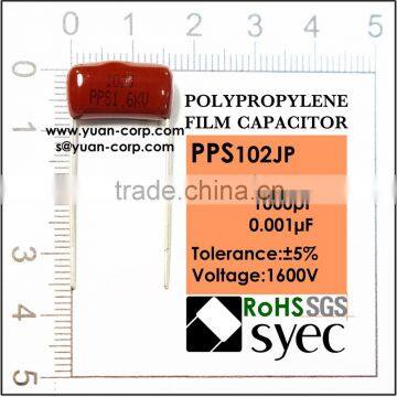 1000pF 1000VDC PPN 102J 1000VDC Polypropylene Film Capacitor photo-5