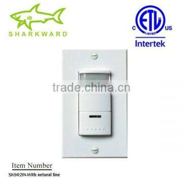 SK902IN 60% energy saving!!!American model Dual technology pir motion sensors light switch(120/277V,ETL,PIR+SOUND)