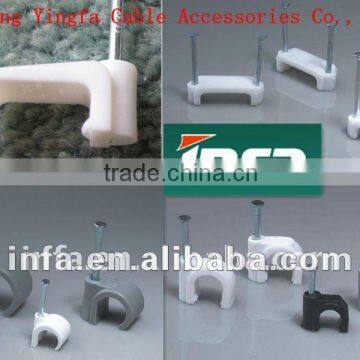 7mm plastic wall cable clips steel nail concrete clips