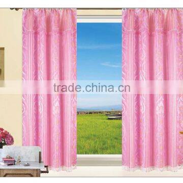 [ready made]JHS-008 15 years top-rated golden seller newest 100% polyester jacquard finished curtain gauze