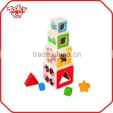Educational Geometric Shape Construction Outdoor Wooden Building Blocks Toy Quality Choice