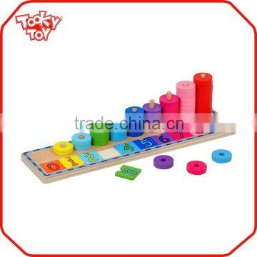 Wooden Abacus Learn Toy Counting Stacker Game