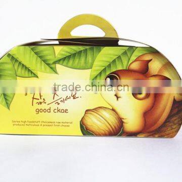 high quality foldable colorful handling paper box for cake