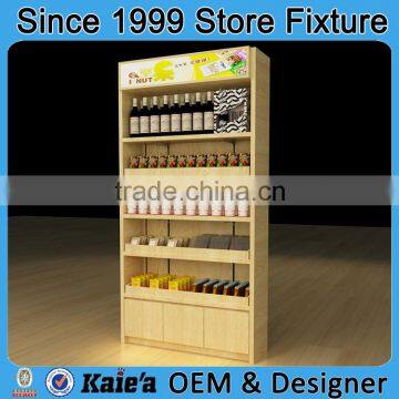 Customized chocolate display shelf supermarket display rack design