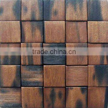 HML5 European Style Wood Mosaic Artwork Wall Tile