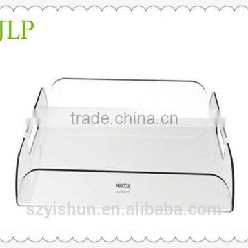 Organic Acrylic hotel supplies Tray with handle