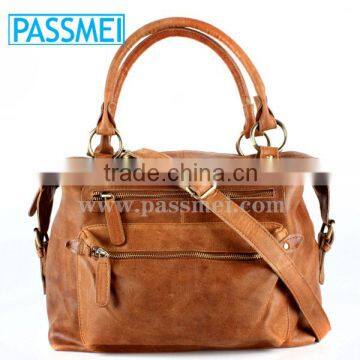 Tan Leather Handbag Purse Tote