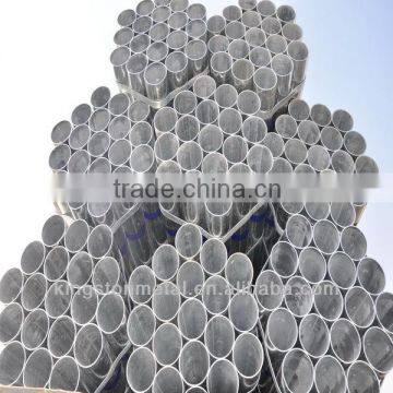 ERW Galvanized Steel Pipe painted words with plastic cap threated with coupling pipe