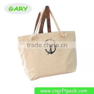 Custom Cotton Canvas Tote Bag Rope Handle