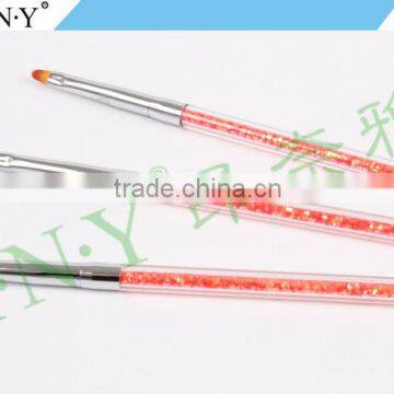 ANY Nail Design Care Acylic Glitter Handle Imported Nylon Hair Oval Gel Nail Brushes photo-2