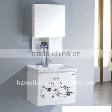 hot sell pint flower pvc bathroom cabinet