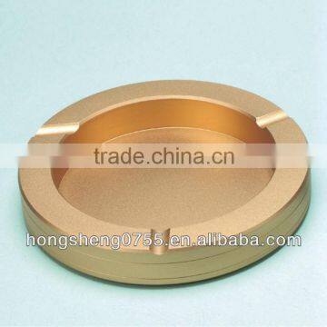 Coloful Aluminium Ashtrays With Rose Sand Gold Color