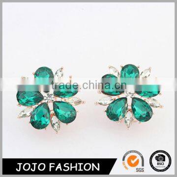 New Design Women Jewelry Flower Beautiful Designed Earrings Crystal Earring