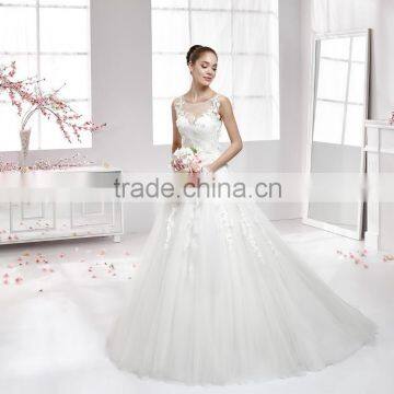 A43 Beautiful Zuhair Murad Lace Applique Wedding Party Gown Full Length Long Train Button Back Princess Wedding Dresses photo-2